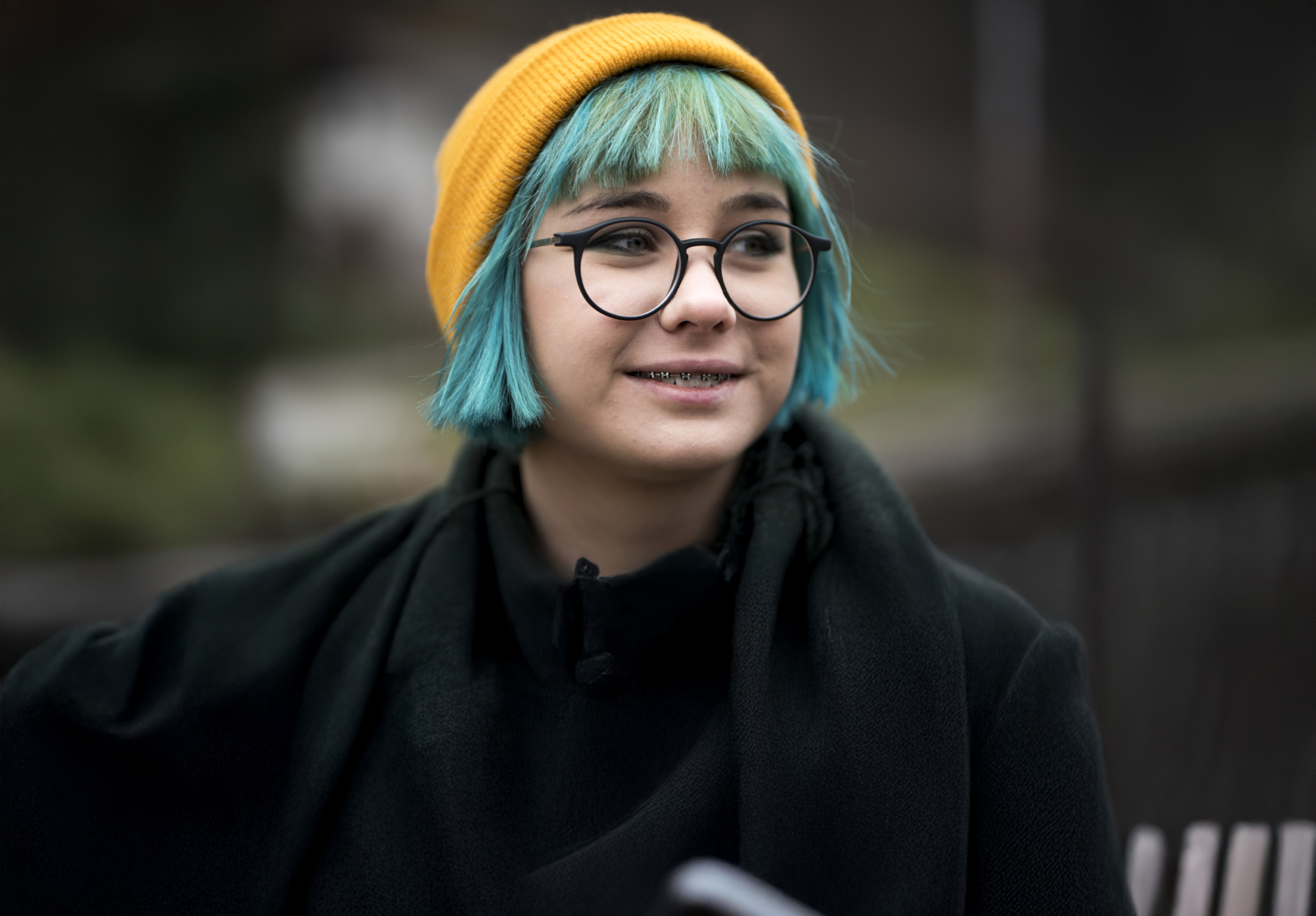 Smiling student