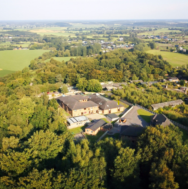 Aerial view of Rugeley School